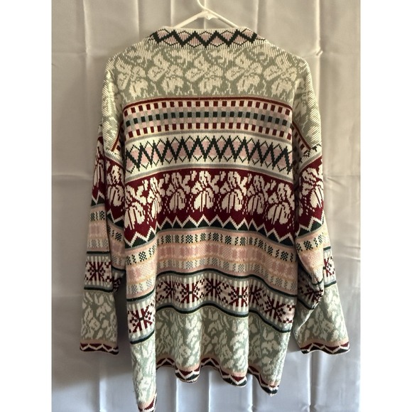 Vintage Middlebrook Park Womens Medium Fair Isle Nordic Embroidered Long 90s M - Picture 5 of 5